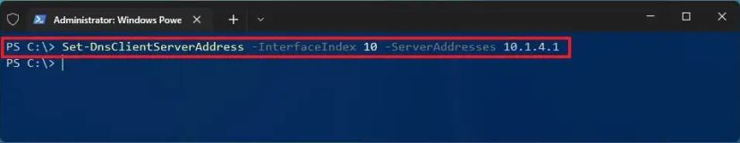 Настройка статического DNS с помощью PowerShell