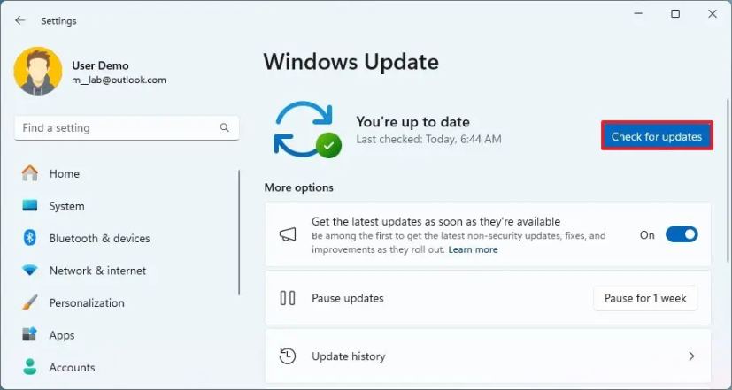 Проверка и установка обновлений в Windows 11