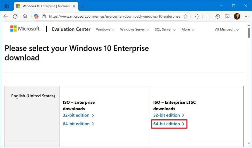 Windows 10 LTSC ISO official download