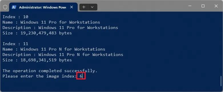 Nano11 script choose OS index
