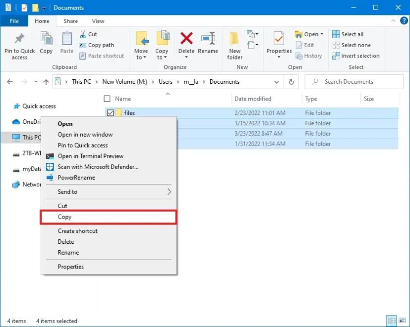 Restore files on Windows 10