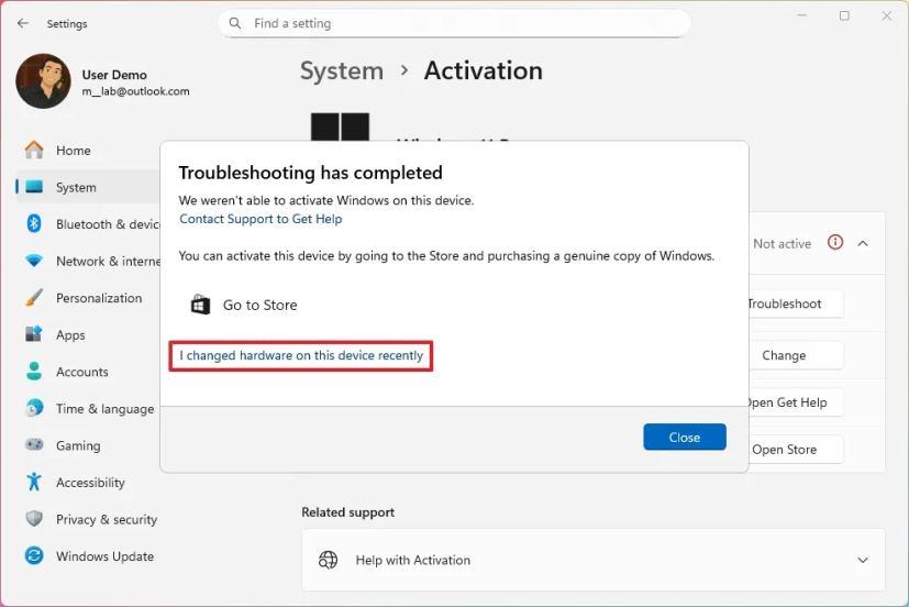 Windows 11 reactivation