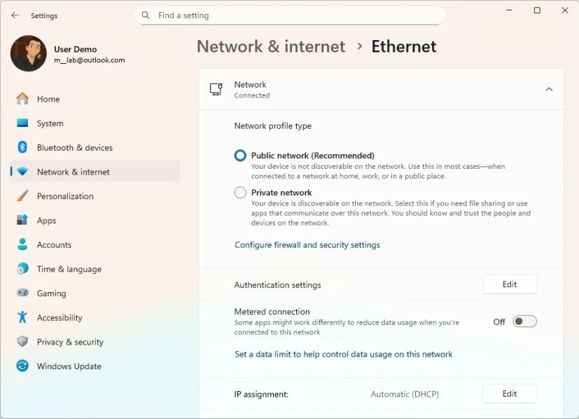 Windows 11 metered connection disabled