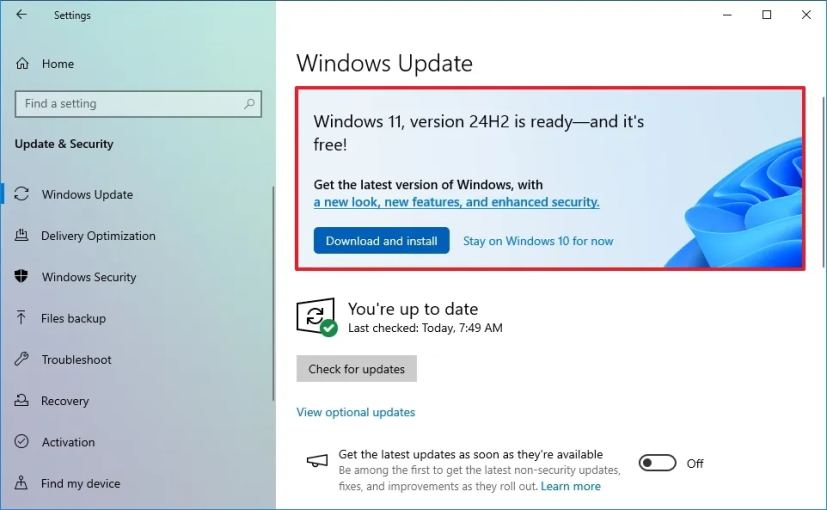 Windows update compatibility check