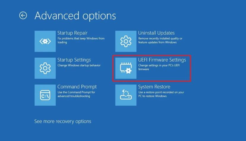 Access the UEFI Firmware Settings