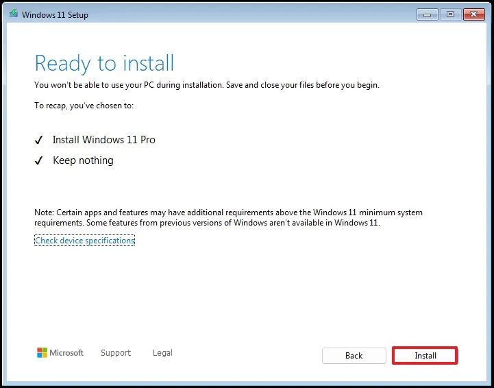 Чистая установка Windows 11 24H2