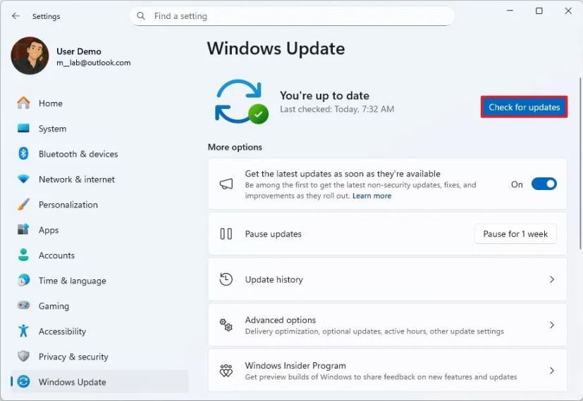 Windows 11 check for updates