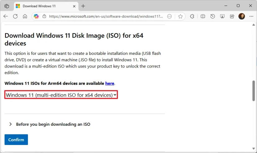 Загрузка ISO-образа Windows 11 25H2