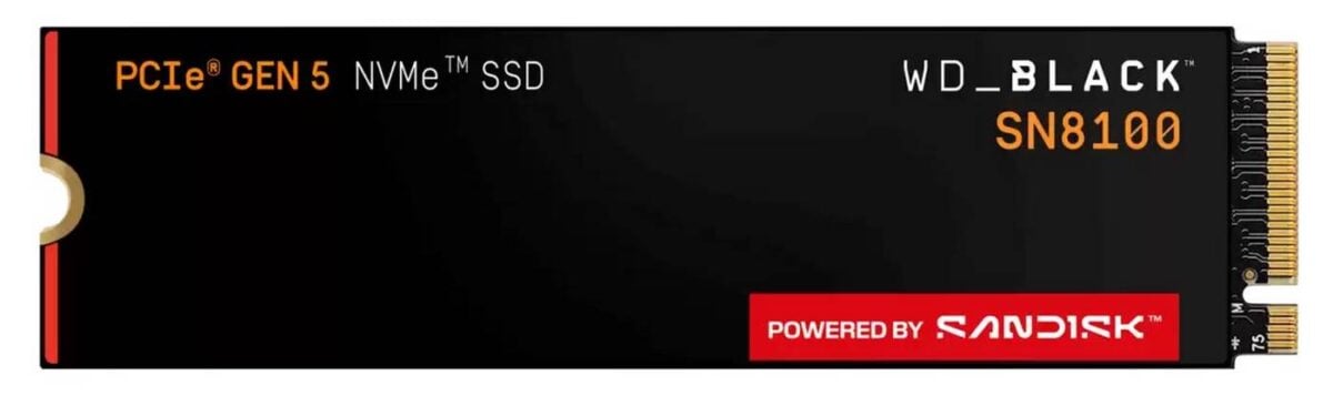 Твердотельный накопитель Western Digital WD_Black SN8100 8TB Gen 5 без радиатора.