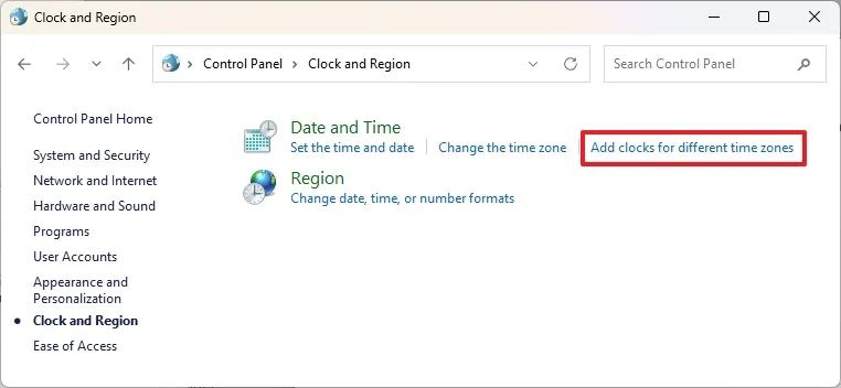 Add clocks for different time zones