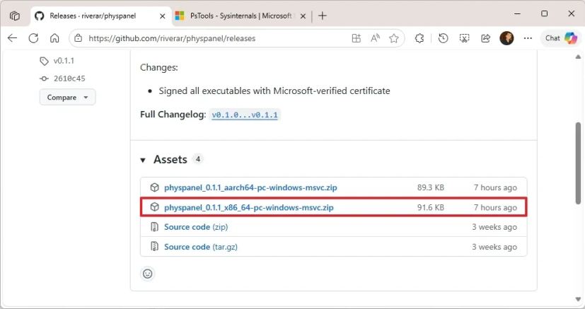 Download Physpanel tool