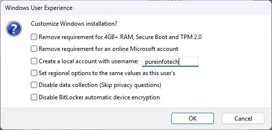 Rufus user experience settings