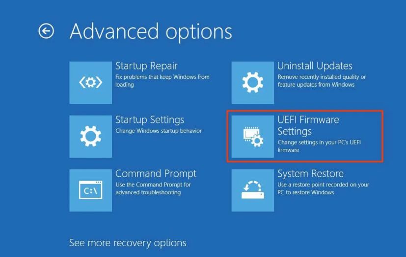 UEFI Firmware Settings