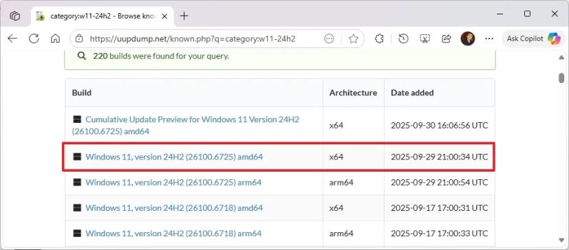 Windows 11 24H2 build download