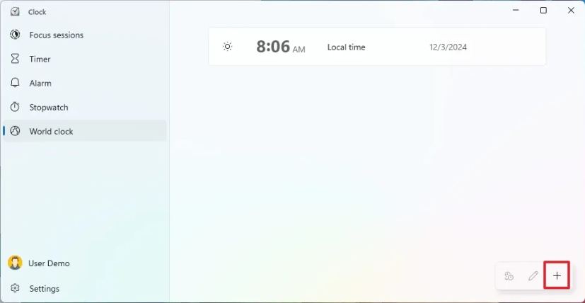 World clock add a new city