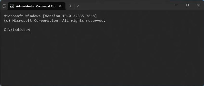 Command Prompt switch user command