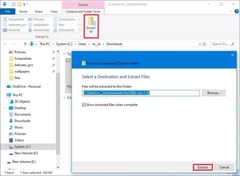 FlyOOBE extract files