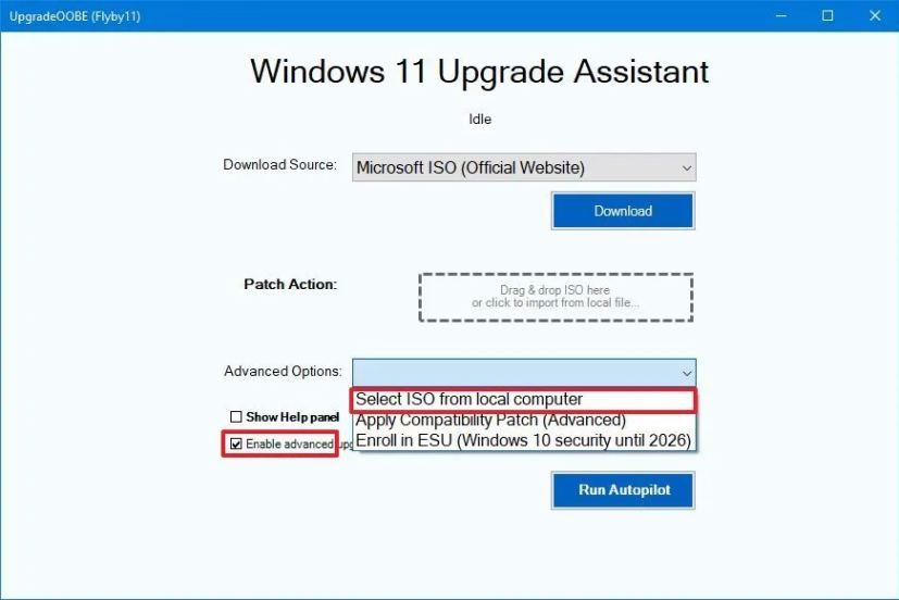 Select ISO from local computer