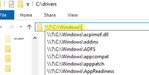 Использование путей с расширенной длиной и префиксом