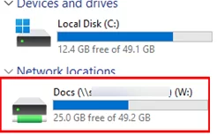 Монтирование общей папки с использованием TRANSPORT:QUIC
