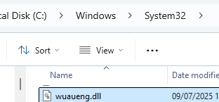 missing wuaueng.dll file