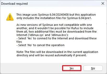 Rufus Linux Syslinux image