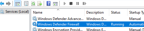Служба Windows Defender Firewall