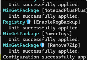 Winget Configure Desired State Configuration log